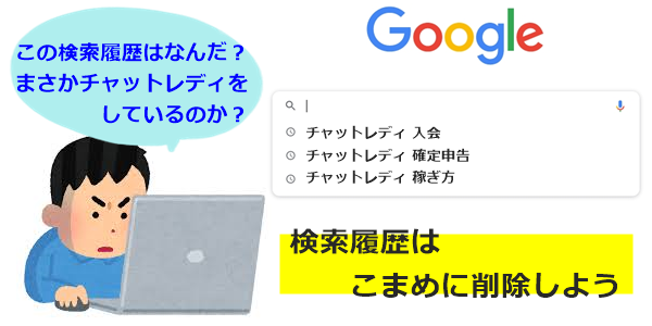 dxliveチャットレディは検索履歴から身バレする危険性がある